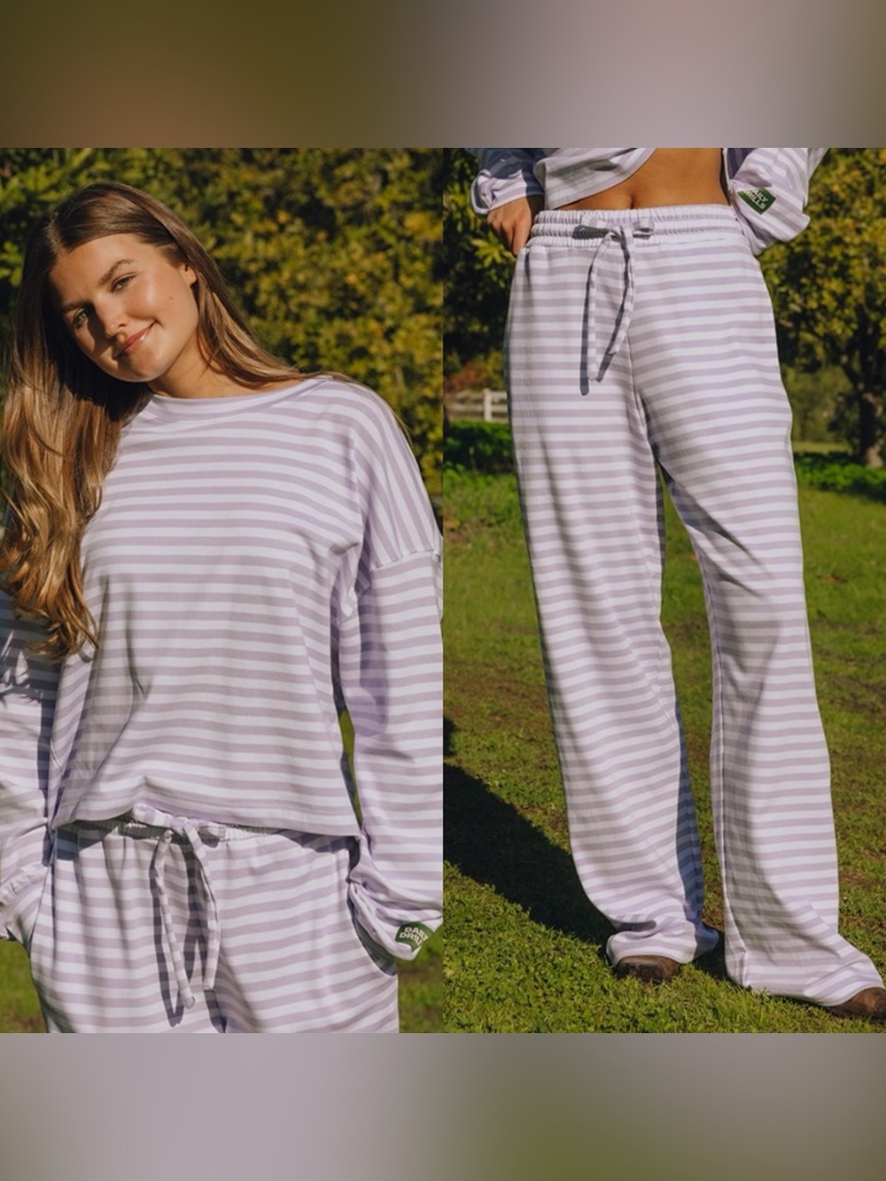 Daily Drills NWT Wink Striped Top and Pants Set Size XS/S